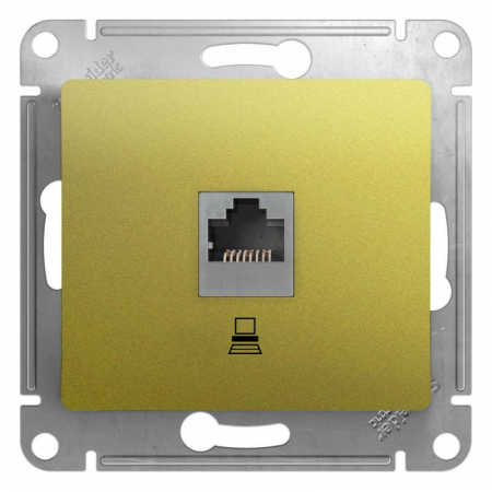 Розетка компьютерная 1-м Glossa RJ45 кат.5E механизм фисташк. SE GSL001081K Розетка компьютерная 1-м Glossa RJ45 кат.5E механизм фисташк. SE GSL001081K