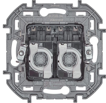 Розетка компьютерная 2-м Inspiria RJ45 кат.5E UTP сл. кость IEK 673836 Розетка компьютерная 2-м Inspiria RJ45 кат.5E UTP сл. кость IEK 673836