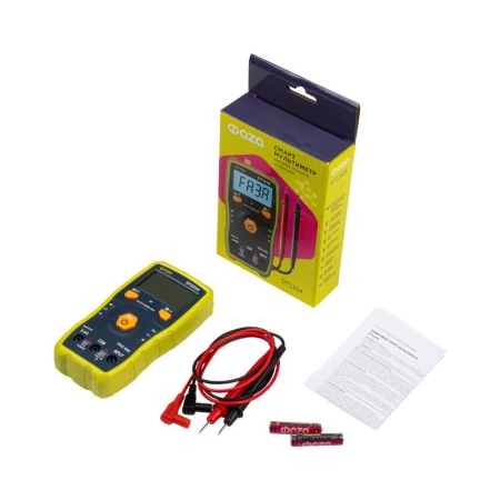 Мультиметр смарт цифровой DT131A встроен. фонарь ФАZА 5061781
