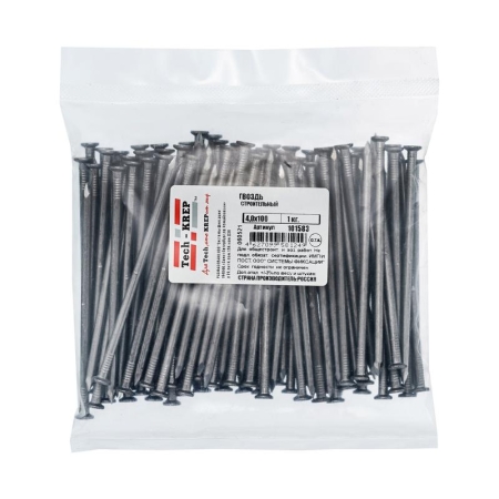 Гвоздь строительный 4.0х100 (уп.1кг) Tech-Krep/Zitar 101583