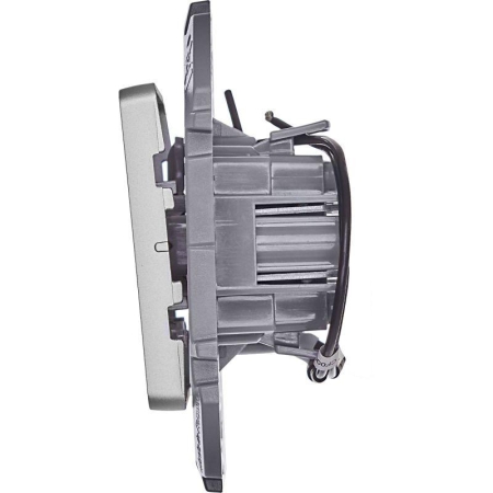 Переключатель 1-кл. Inspiria 10А IP20 250В 10AX с подсветкой/индикацией механизм алюм. IEK 673662