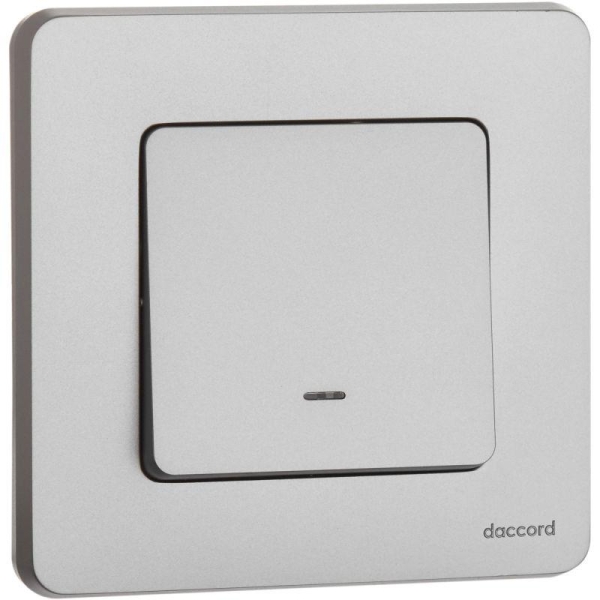 Выключатель 1-кл. Inspiria 10А IP20 250В 10AX с подсветкой/индикацией механизм алюм. IEK 673612 Выключатель 1-кл. Inspiria 10А IP20 250В 10AX с подсветкой/индикацией механизм алюм. IEK 673612