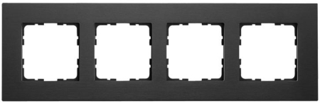 Рамка 4-м G-Metal метал. алюм. черн. Black Jasmart G1004AB Рамка 4-м G-Metal метал. алюм. черн. Black Jasmart G1004AB