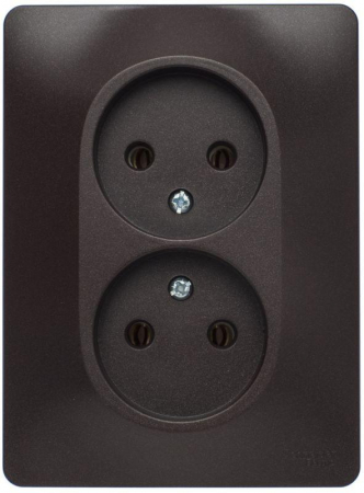 Розетка 2-м СП Glossa 16А IP20 250В без заземл. шоколад SE GSL000820 Розетка 2-м СП Glossa 16А IP20 250В без заземл. шоколад SE GSL000820
