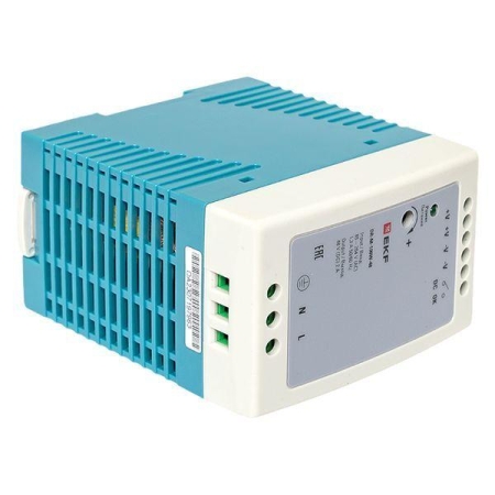 Блок питания на DIN-рейку 100Вт Uвх ~ 220В AC m Uвых - 48В DC постоянного тока EKF DR-M-100W-48 Блок питания на DIN-рейку 100Вт Uвх ~ 220В AC m Uвых - 48В DC постоянного тока EKF DR-M-100W-48