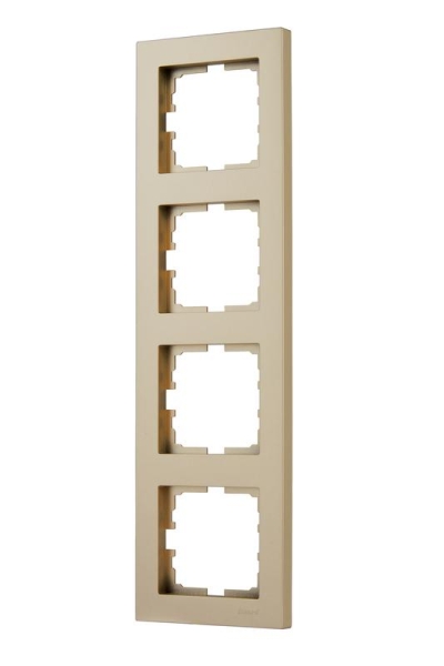 Рамка 4-м VESNA вертик. без вставки зол. LEZARD 742-3600-154 Рамка 4-м VESNA вертик. без вставки зол. LEZARD 742-3600-154