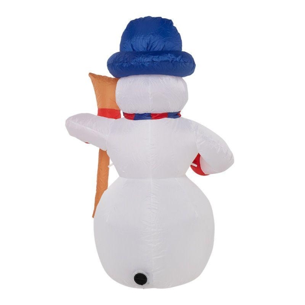 Фигура надувная 3D "Снеговик с метлой" 180см 4LED бел. 15Вт IP65 внутр. подсветка компрессор с адаптером 12В Neon-Night 511-122