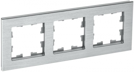 Рамка 3-м BRITE РУ-3-1-БрА металл алюм. IEK BR-M32-M-K47 Рамка 3-м BRITE РУ-3-1-БрА металл алюм. IEK BR-M32-M-K47