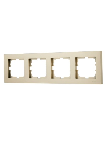 Рамка 4-м VESNA горизонт. без вставки зол. LEZARD 742-3600-149