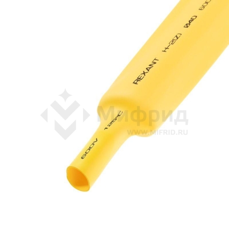 Трубка термоусадочная ТУТ нг 40.0/20.0 желт. 1м Rexant 24-0002