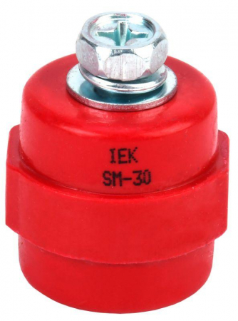 Изолятор SM30 (М8) силовой с болтом IEK YIS11-30-08-B Изолятор SM30 (М8) силовой с болтом IEK YIS11-30-08-B