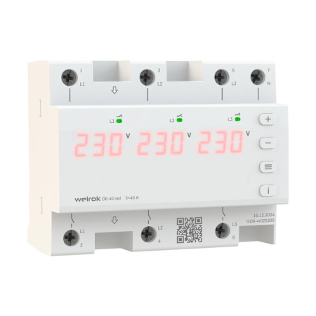 Реле напряжения D6-40 red Welrok 4660251140397 Реле напряжения D6-40 red Welrok 4660251140397
