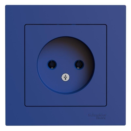 Розетка AtlasDesign 16А без заземл. в сборе аквамарин SE ATN001140 Розетка AtlasDesign 16А без заземл. в сборе аквамарин SE ATN001140