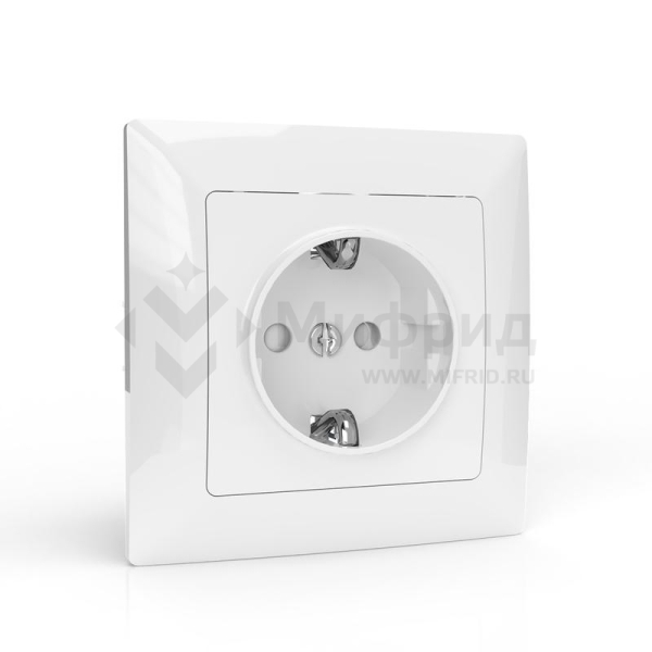 Розетка 1-м СП AVA 16А IP20 с заземл. защ. шторки в сборе бел. TOKOV ELECTRIC TKL-AV-R1FZSF-C01