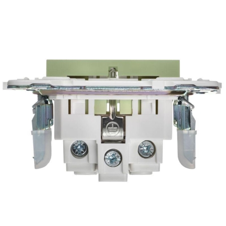 Розетка SKANDY 16А с заземл. защ. шторки SK-R04G мятный IEK SK-R14-16-K06