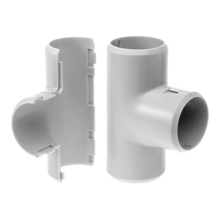 Тройник разборный d16мм безгалоген. (HF) атмосф. сер. Промрукав PR13.0364