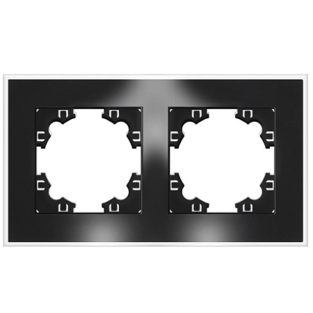 Рамка 2-м Афина стеклянная графит UNIVersal 2255 Рамка 2-м Афина стеклянная графит UNIVersal 2255