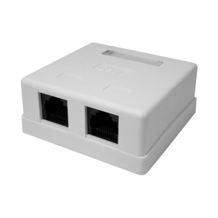 Розетка компьютерная 8P8C (RJ-45) UTP кат.6 2 порта SUPRLAN 10-0310 Розетка компьютерная 8P8C (RJ-45) UTP кат.6 2 порта SUPRLAN 10-0310