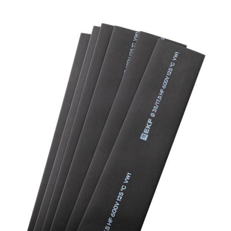 Трубка термоусадочная ТУТ нг 35/17.5 черн. 1м (уп.25м) PROxima EKF tut-35-b-1m