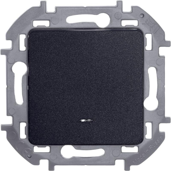 Выключатель 1-кл. Inspiria 10А IP20 250В 10AX с подсветкой/индикацией механизм антрацит IEK 673613 Выключатель 1-кл. Inspiria 10А IP20 250В 10AX с подсветкой/индикацией механизм антрацит IEK 673613