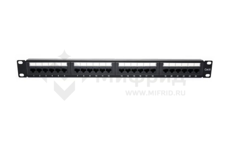 Патч-панель 19дюйм 1U кат.6 неэкранир. 24 порта RJ-45 Dual IDC TOKOV ELECTRIC TKE-PP-6-1U-24P-UTP