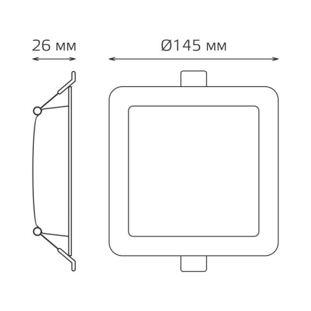 Светильник светодиодный Elementary Downlight 13Вт 4000К 1100лм 170-260В IP20 145х26 квадрат монтаж бел. GAUSS 998420212 Светильник светодиодный Elementary Downlight 13Вт 4000К 1100лм 170-260В IP20 145х26 квадрат монтаж бел. GAUSS 998420212