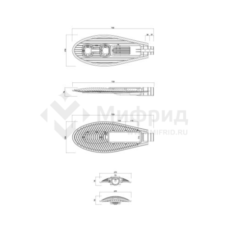 Светильник светодиодный SPP-5-120-5K-W 120Вт 5000К IP65 18000лм ДКУ уличный консольный Проектный Эра Б0029444