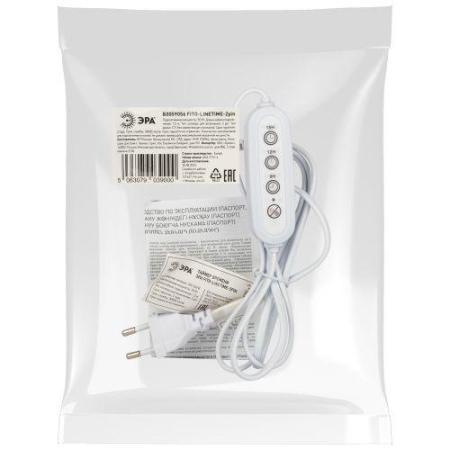 Таймер для фитосветильника FITO-LINETIME (2-pin) с проводом 1.5 м Эра Б0059056 Таймер для фитосветильника FITO-LINETIME (2-pin) с проводом 1.5 м Эра Б0059056