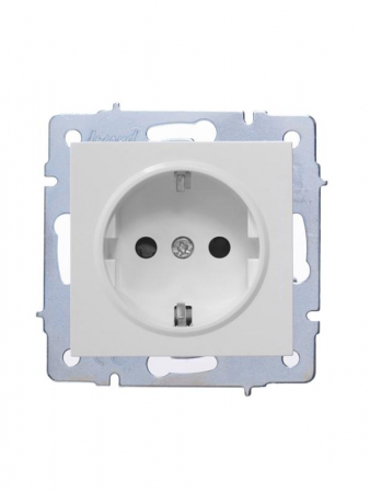 Розетка 1-м СП Vesna с заземл. защ. шторки ПБТ механизм бел. LEZARD 742-0288-124B Розетка 1-м СП Vesna с заземл. защ. шторки ПБТ механизм бел. LEZARD 742-0288-124B