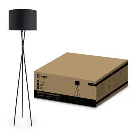 Светильник ТНО 04Ч 60Вт E27 230В торшер напольн. под лампу на основании черн. IN HOME 4690612048239 Светильник ТНО 04Ч 60Вт E27 230В торшер напольн. под лампу на основании черн. IN HOME 4690612048239