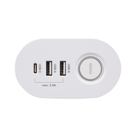 Удлинитель 3х1.5м на струбцине с заземл. с выкл. 3 USB выхода (2А+1С) IP20 ПВС 3х1 ETD-03U-150-wh (3х1.5) бел. JAZZway 5059535 Удлинитель 3х1.5м на струбцине с заземл. с выкл. 3 USB выхода (2А+1С) IP20 ПВС 3х1 ETD-03U-150-wh (3х1.5) бел. JAZZway 5059535