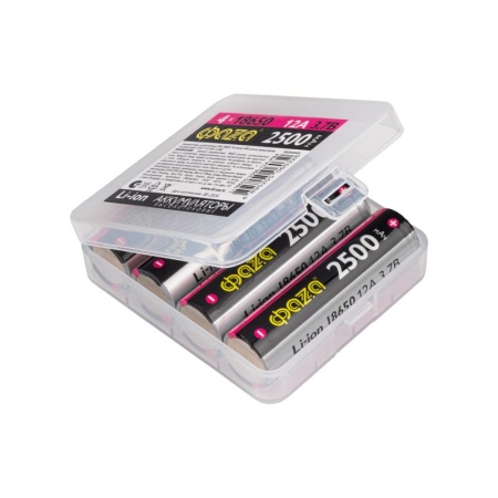Аккумулятор 18650 3.7В Li-Ion 2500мА.ч без платы защиты PB-4 (уп.4шт) ФАZА 5060326 Аккумулятор 18650 3.7В Li-Ion 2500мА.ч без платы защиты PB-4 (уп.4шт) ФАZА 5060326
