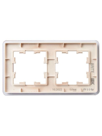 Рамка 2-м BRITE РУ-2-2-Бр стекло дым. RE IEK BR-M22-G-41-K97 Рамка 2-м BRITE РУ-2-2-Бр стекло дым. RE IEK BR-M22-G-41-K97