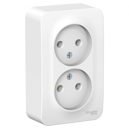 Розетка 2-м ОП Blanca 16А IP20 250В без заземл. без защ. шторок бел. SE BLNRA000201 Розетка 2-м ОП Blanca 16А IP20 250В без заземл. без защ. шторок бел. SE BLNRA000201