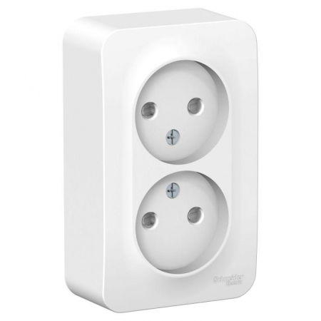 Розетка 2-м ОП Blanca 16А IP20 250В без заземл. защ. шторки с изолир. пластиной бел. SE BLNRA001211 Розетка 2-м ОП Blanca 16А IP20 250В без заземл. защ. шторки с изолир. пластиной бел. SE BLNRA001211