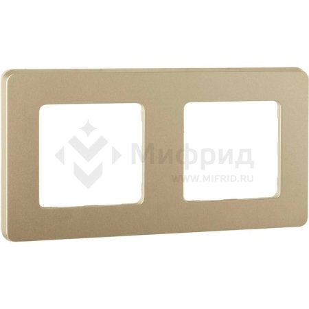 Рамка 2-м СП Inspiria IP20 шампань IEK 673948