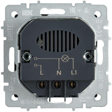 Выключатель карточный BRITE 30А ВС10-1-8-БрМ механизм маренго IEK BR-V11-0-10-K35