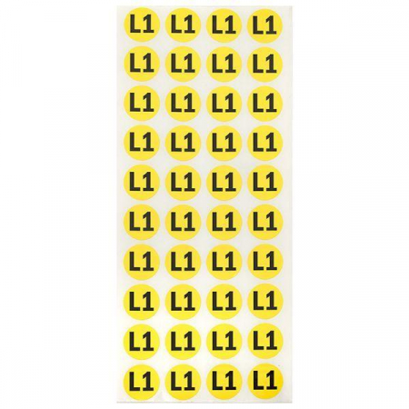 Наклейка "L1" d20мм PROxima EKF an-2-15