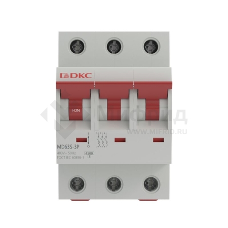 Выключатель автоматический модульный 3п C 25А 4.5кА YON max MD63S YON MD63S-3PC25