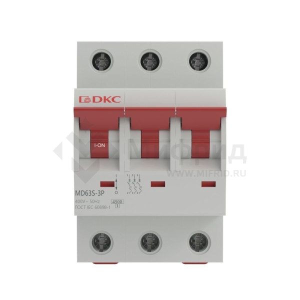 Выключатель автоматический модульный 3п C 25А 4.5кА YON max MD63S YON MD63S-3PC25