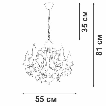 Люстра 5xE14 макс. 40Вт Vitaluce V1138-0/5 Люстра 5xE14 макс. 40Вт Vitaluce V1138-0/5