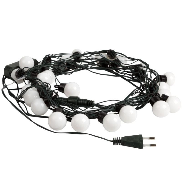 Гирлянда светодиодная "Шарики" 5м d30мм 25LED RGB 6Вт 220-240В IP20 провод ПВХ темн. зел. Neon-Night 303-569