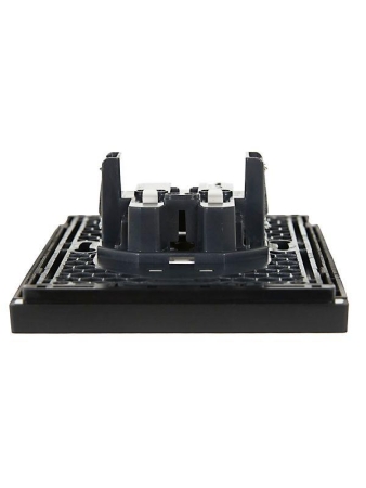 Розетка 2-м СП FORTE&PIANO FP126 10А без заземл. без защ. шторок безвинт. крепл. черн. IEK FP-R20-10-1-K02