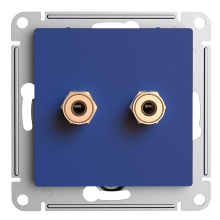 Аудиорозетка двойная AtlasDesign аквамарин SE ATN001187 Аудиорозетка двойная AtlasDesign аквамарин SE ATN001187