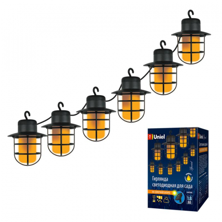 Гирлянда садовая USL-S-121/PT2500 LANTERNS солнечная батарея "Фонарики" 72 светодиода эффект пламени IP44 Uniel UL-00006558 Гирлянда садовая USL-S-121/PT2500 LANTERNS солнечная батарея "Фонарики" 72 светодиода эффект пламени IP44 Uniel UL-00006558