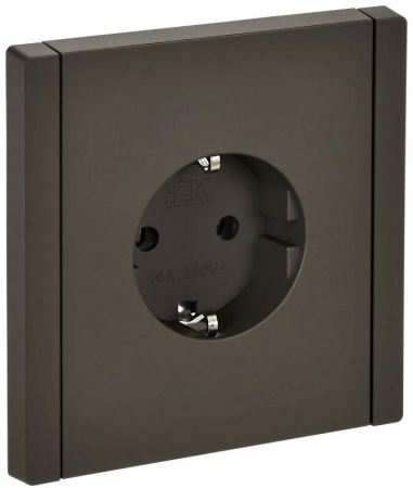 Розетка СП FORTE&PIANO FP315 16А с заземл. защ. шторки винт. крепл. сер. IEK FP-R14-16-K03