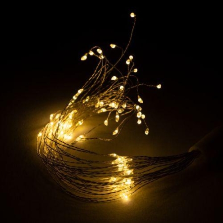 Светильник светодиодный новогодний "Салют" 90LED тепл. бел. 2хAA подвесной ENIS-90W Эра Б0060541