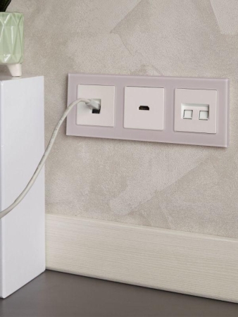 Розетка компьютерная двойн. СП RJ45 кат.6 BRITE РК11-2-БрЖ механизм жемчуж. IEK BR-K20-2-K36 Розетка компьютерная двойн. СП RJ45 кат.6 BRITE РК11-2-БрЖ механизм жемчуж. IEK BR-K20-2-K36