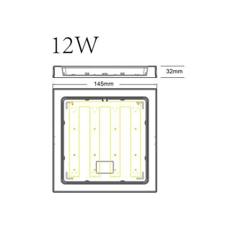 Светильник светодиодный LED 20-12-6K 12Вт 6500К накладной квадратный ЭРА Б0057452 Светильник светодиодный LED 20-12-6K 12Вт 6500К накладной квадратный ЭРА Б0057452