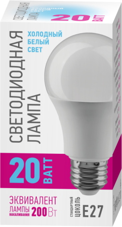 Лампа светодиодная 90 445 OLL-A60-20-230-6.5K-E27-PROMO ОНЛАЙТ 90445 Лампа светодиодная 90 445 OLL-A60-20-230-6.5K-E27-PROMO ОНЛАЙТ 90445